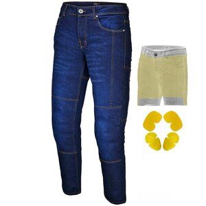 RIDERACT® Mens Motorcycle Riding Jeans Lightweight Summer Comfortable Denim Pant